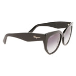 Ferragamo Black Haircalf Sunglasses 1728,67434610848,Black,Ferragamo,New with tags,Sunglasses,Sunglasses for Women - Sunglasses,Women Ferragamo FESF1061S001AC