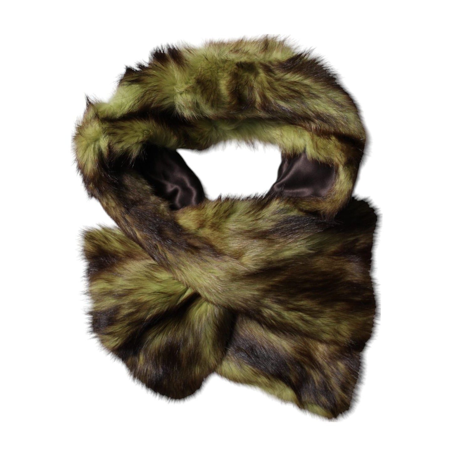 Dolce & Gabbana Multicolor Fur Shawl Neck Wrap Cover Collar Scarf MS7100