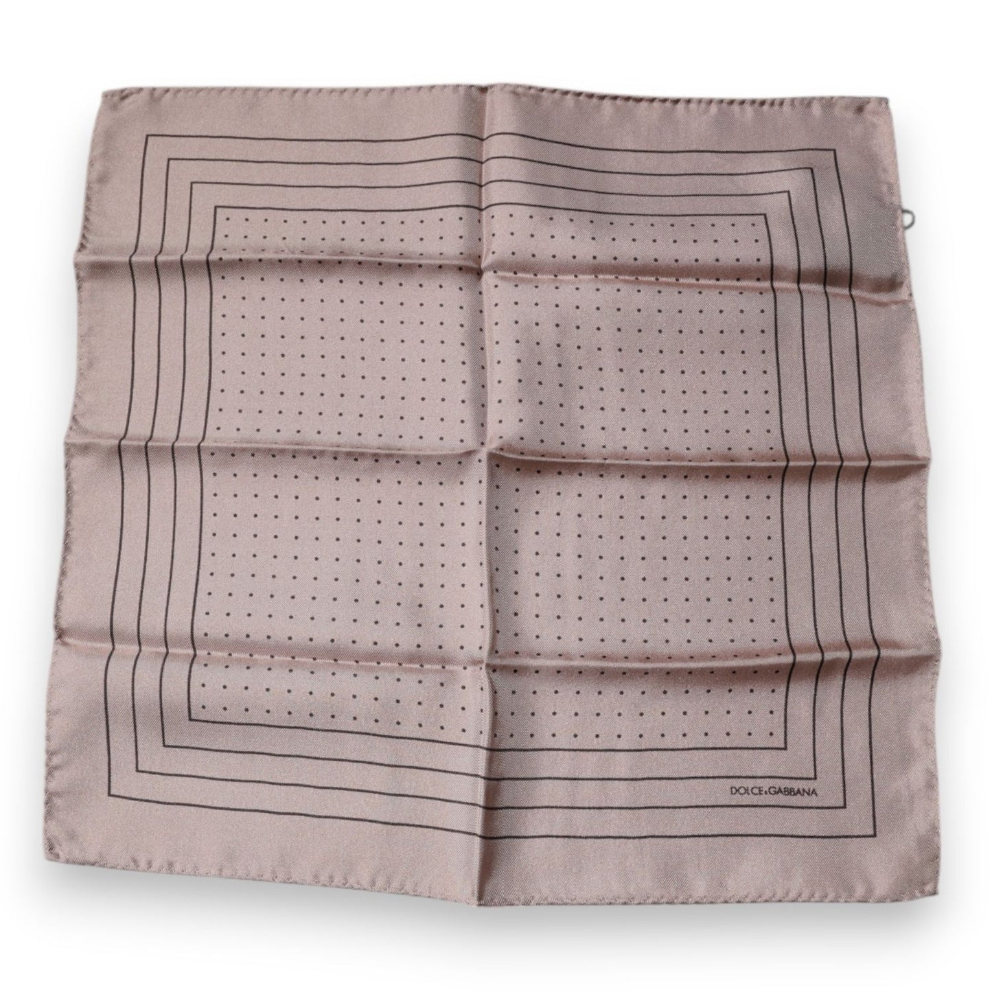 Dolce & Gabbana Pink Polka Dots Square Handkerchief Scarf Dolce & Gabbana