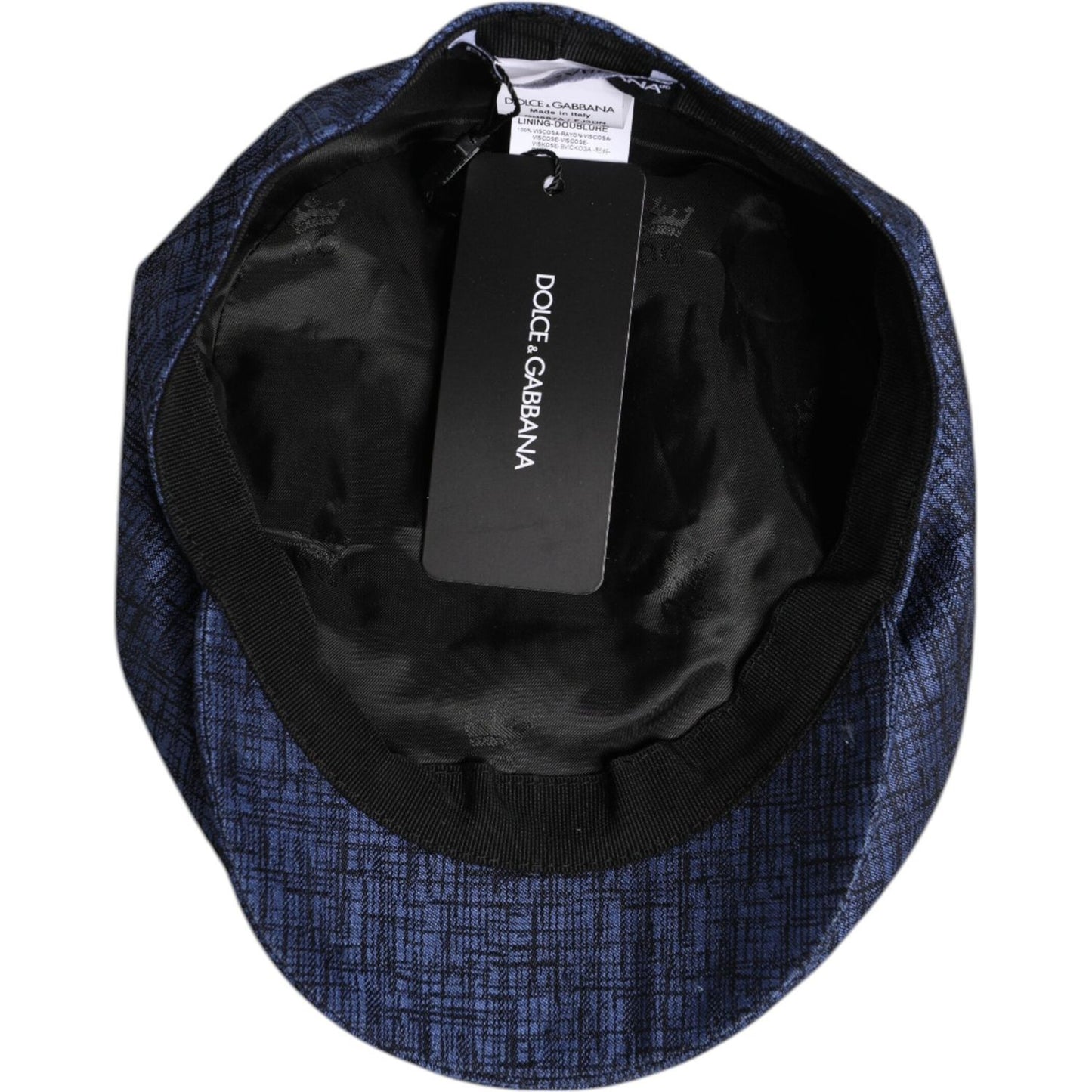 Dolce & Gabbana Blue Cotton Stretch Newsboy Hat HAT9744-58