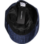 Dolce & Gabbana Blue Cotton Stretch Newsboy Hat HAT9744-58
