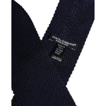 Dolce & Gabbana Dark Blue Silk Adjustable Necktie Tie KRA3425