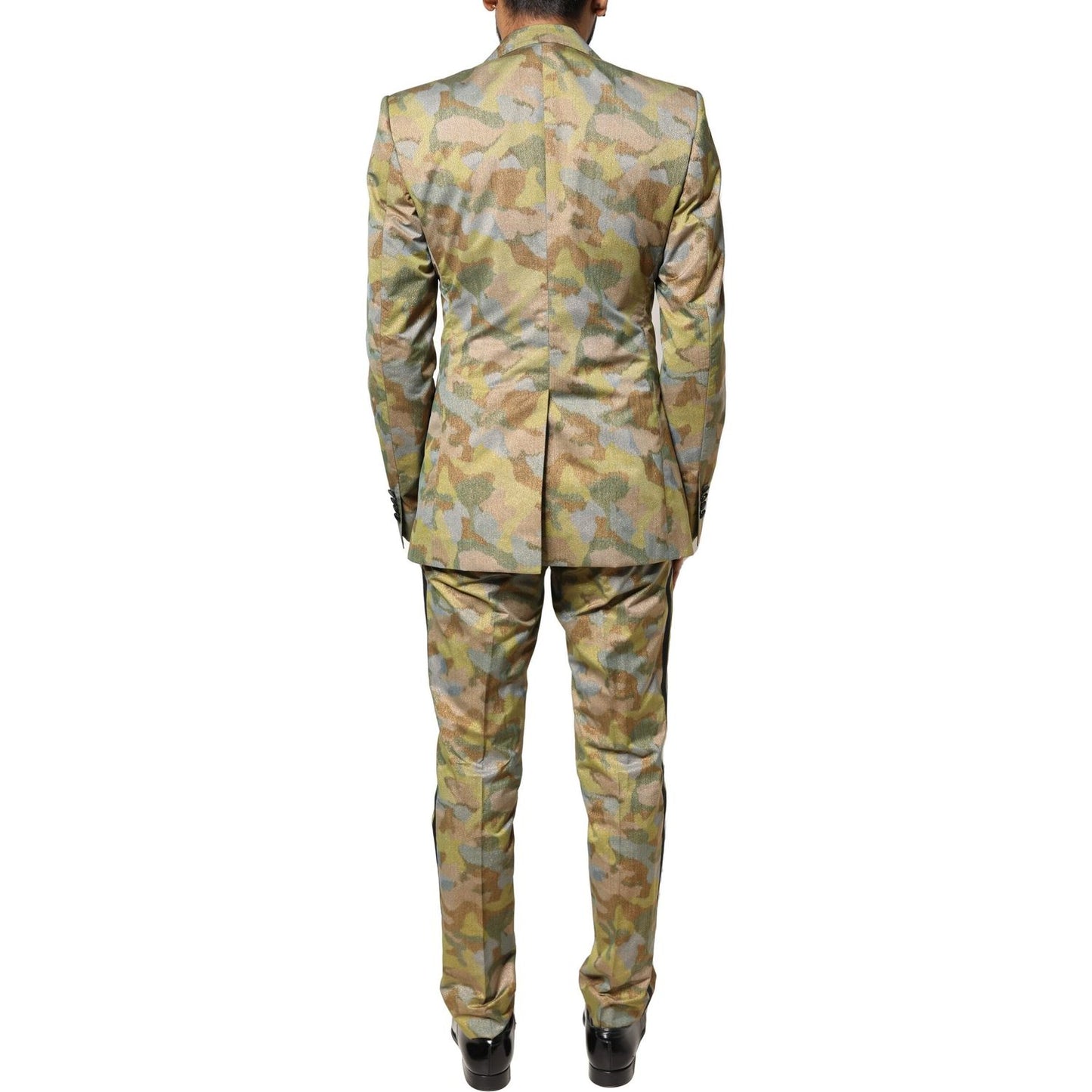 Dolce & Gabbana Multicolor Camouflage SICILIA 3 Piece Suit KOS2247-48