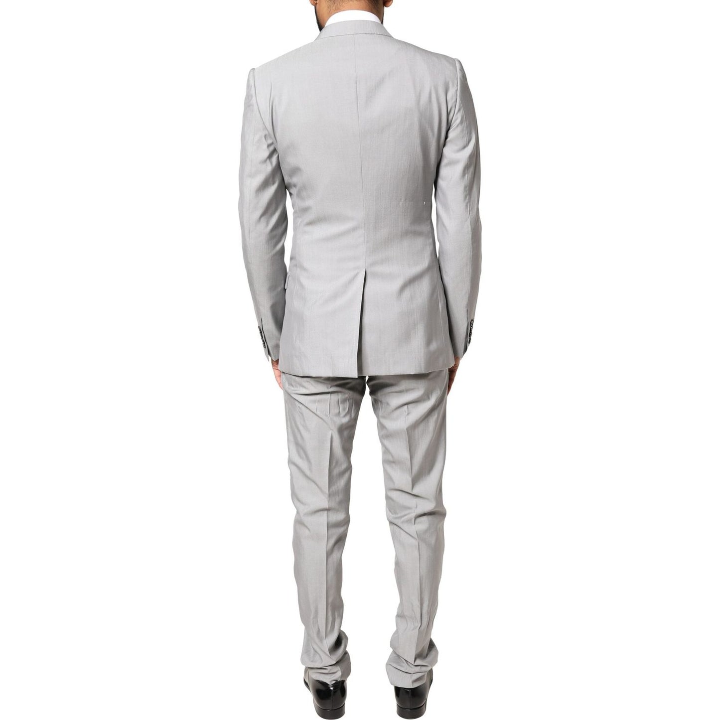 Dolce & Gabbana Light Gray Wool GOLD 2 Piece Formal Suit KOS2248-44