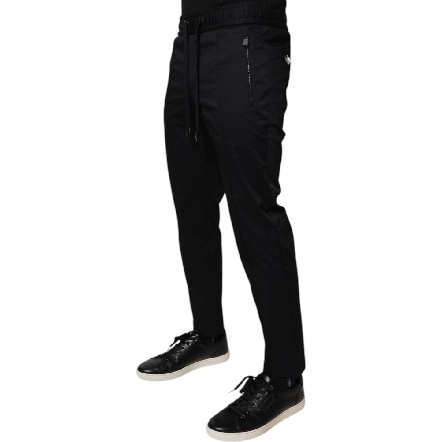 Dolce & Gabbana Dark Blue Cotton Men Jogger Sweatpants Pants PAN76182-44