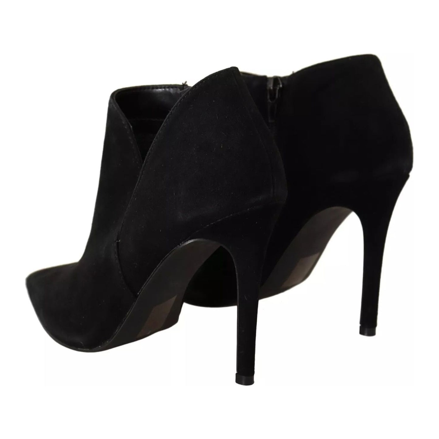 Steve Madden Black Suede Leather Stiletto Heels Boots Shoes LA9429-37