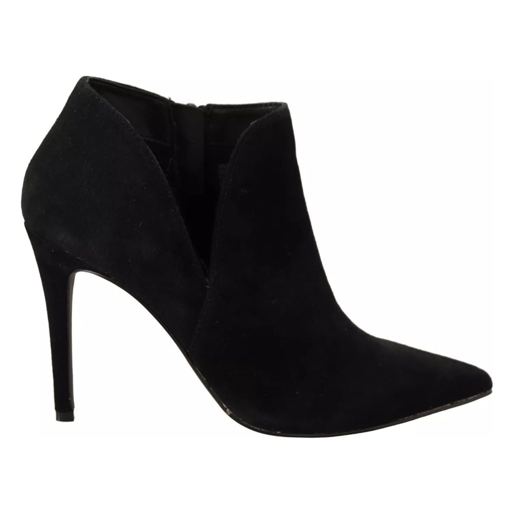 Steve Madden Black Suede Leather Stiletto Heels Boots Shoes LA9429-37