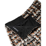 Dolce & Gabbana Multicolor High Waist Tartan Tweed Mini Skirt SKI2083-36