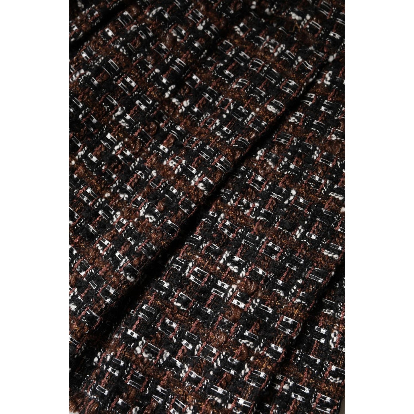 Dolce & Gabbana Multicolor High Waist Tartan Tweed Mini Skirt SKI2088-36