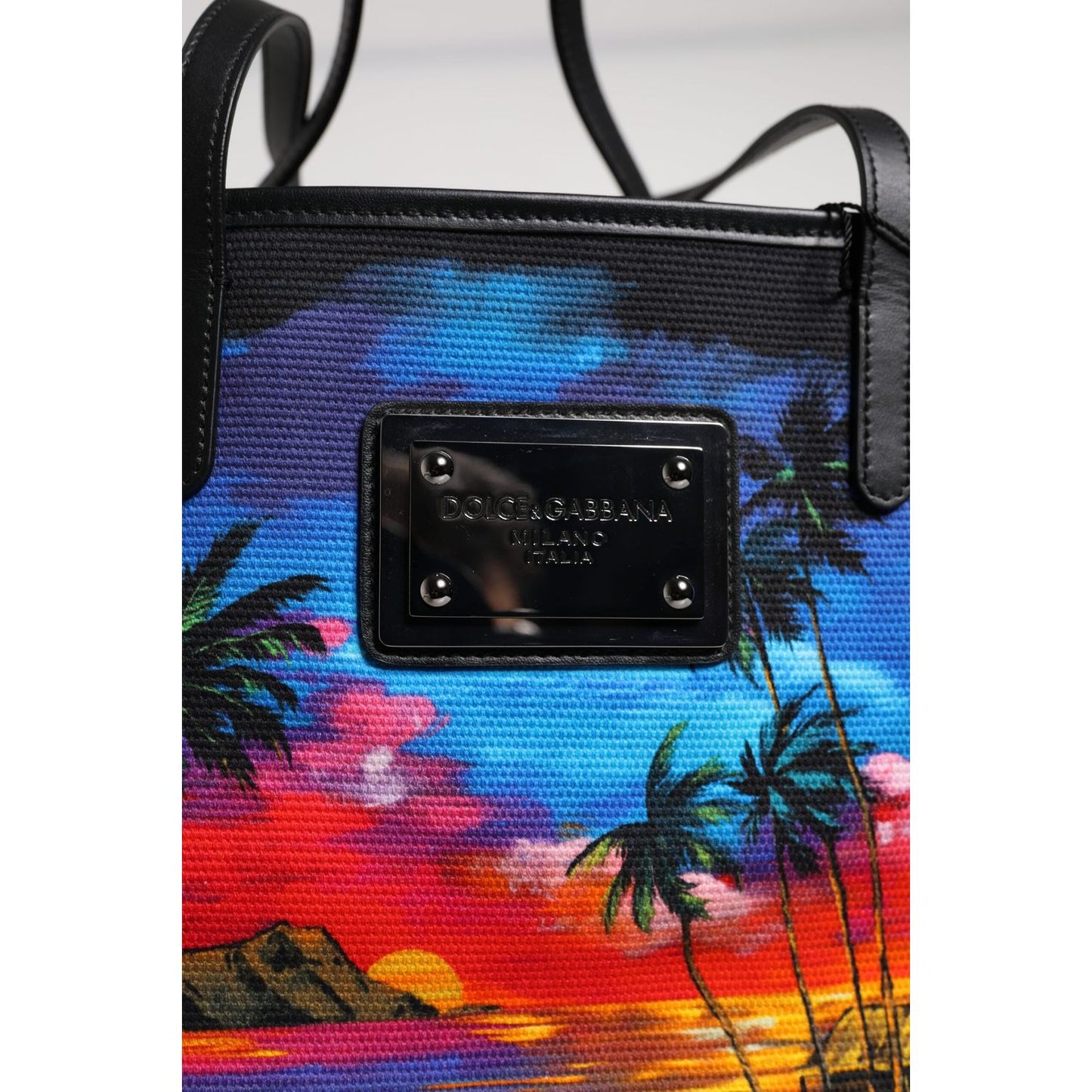 Dolce & Gabbana Multicolor Graphic Printed Top Handle Shopping Tote Bag BAG4320