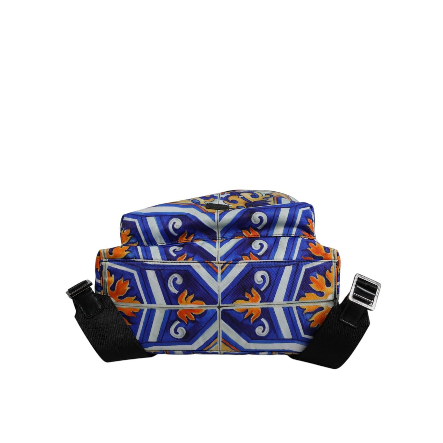 Dolce & Gabbana Multicolor Majolica Print Nylon Travel Backpack Bag