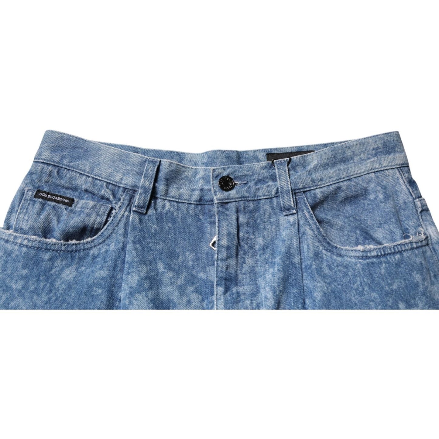 Dolce & Gabbana Blue Tie Dye Cotton Skinny Men Denim Jeans PAN75160-48