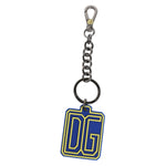 Dolce & Gabbana Blue Yellow DG Rubber Logo Silver Men's Keychain Keyring SMY10702