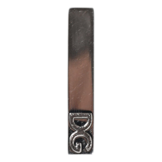 Dolce & Gabbana Silver Tone Brass Logo Branded Tie Clip Bar