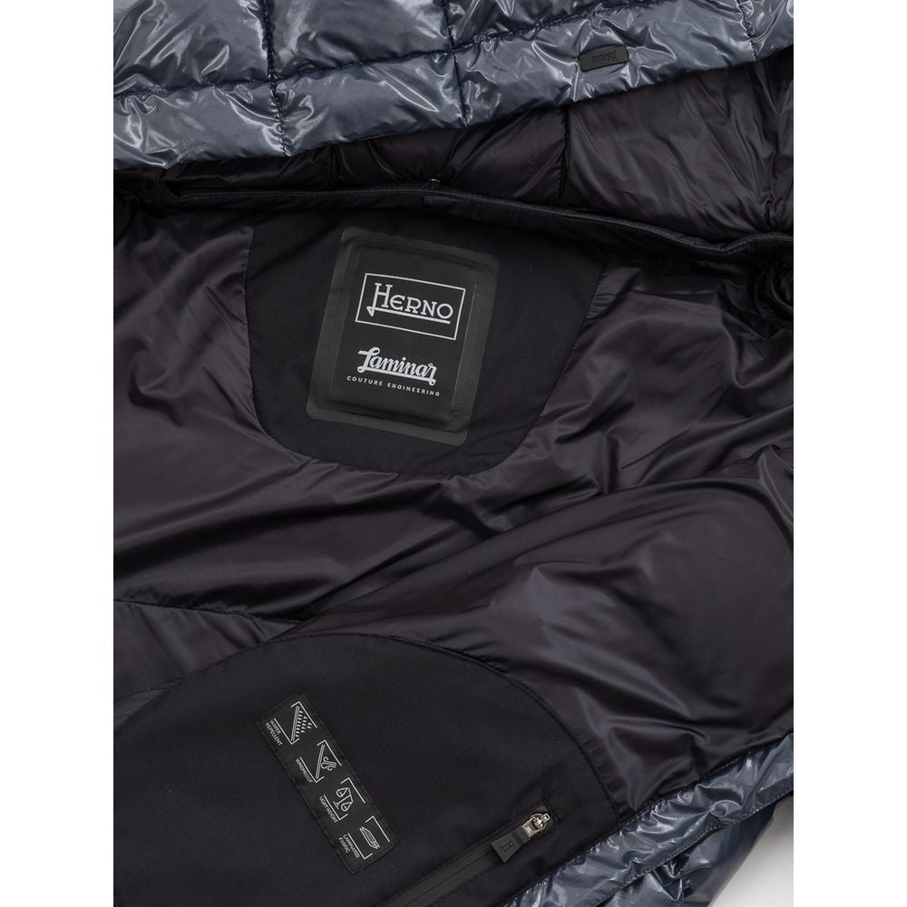 Herno Blue Polyamide Jackets & Coat HE-7441673-IT42|M
