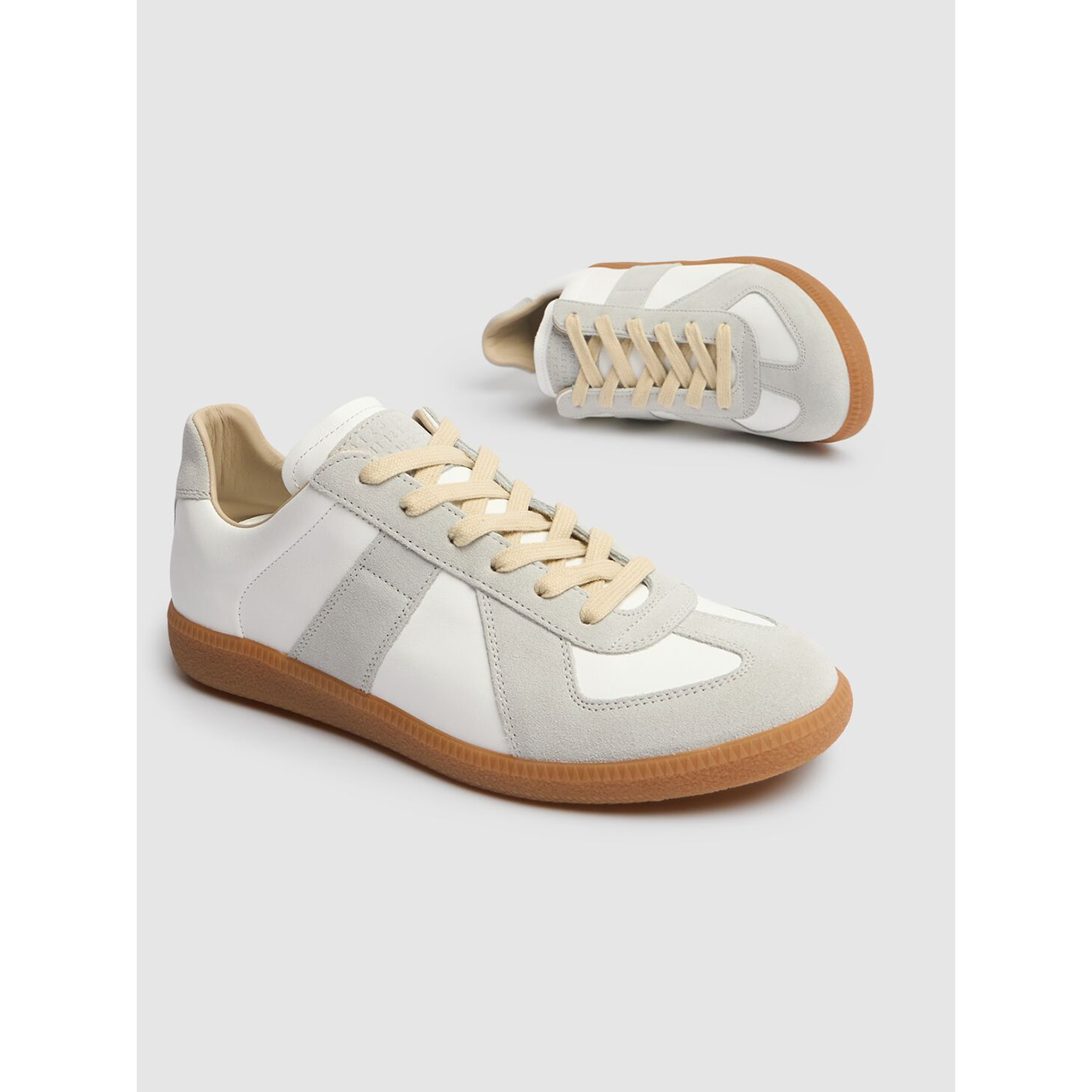 Maison Margiela Low Leather And Suede Sneakers MMS58WS0196P1895T1016