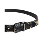 Dolce & Gabbana Multicolor Jacquard Leather Logo Buckle Belt BEL9316-90