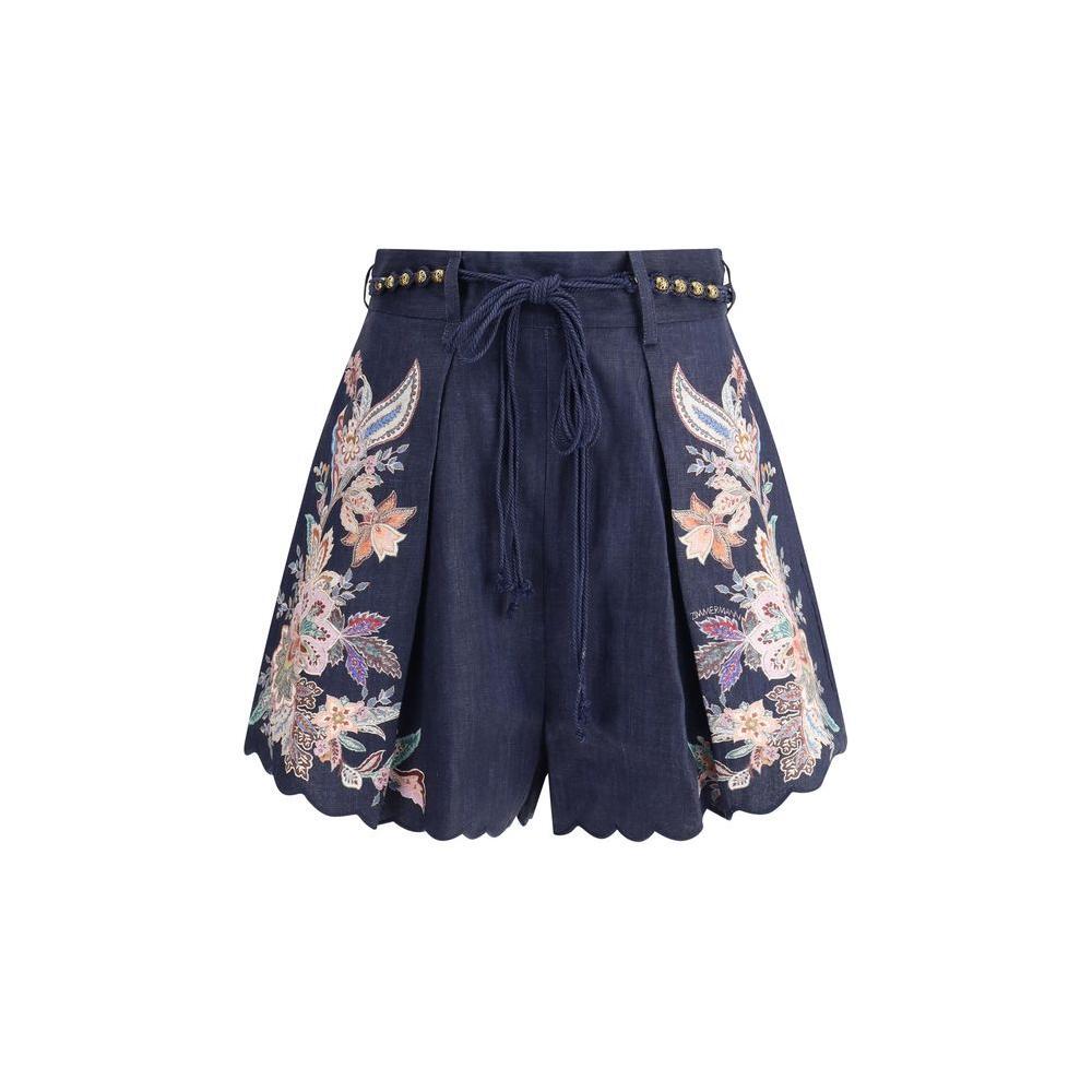 Zimmermann Rhiannon Tuck Shorts ZI-4558ASS251NAVMLTPAI-2