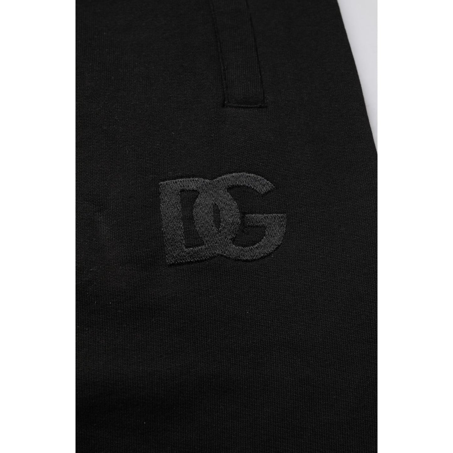 Dolce & Gabbana Black Cotton Mid Waist Jogger Sweatpants Pants Dolce & Gabbana