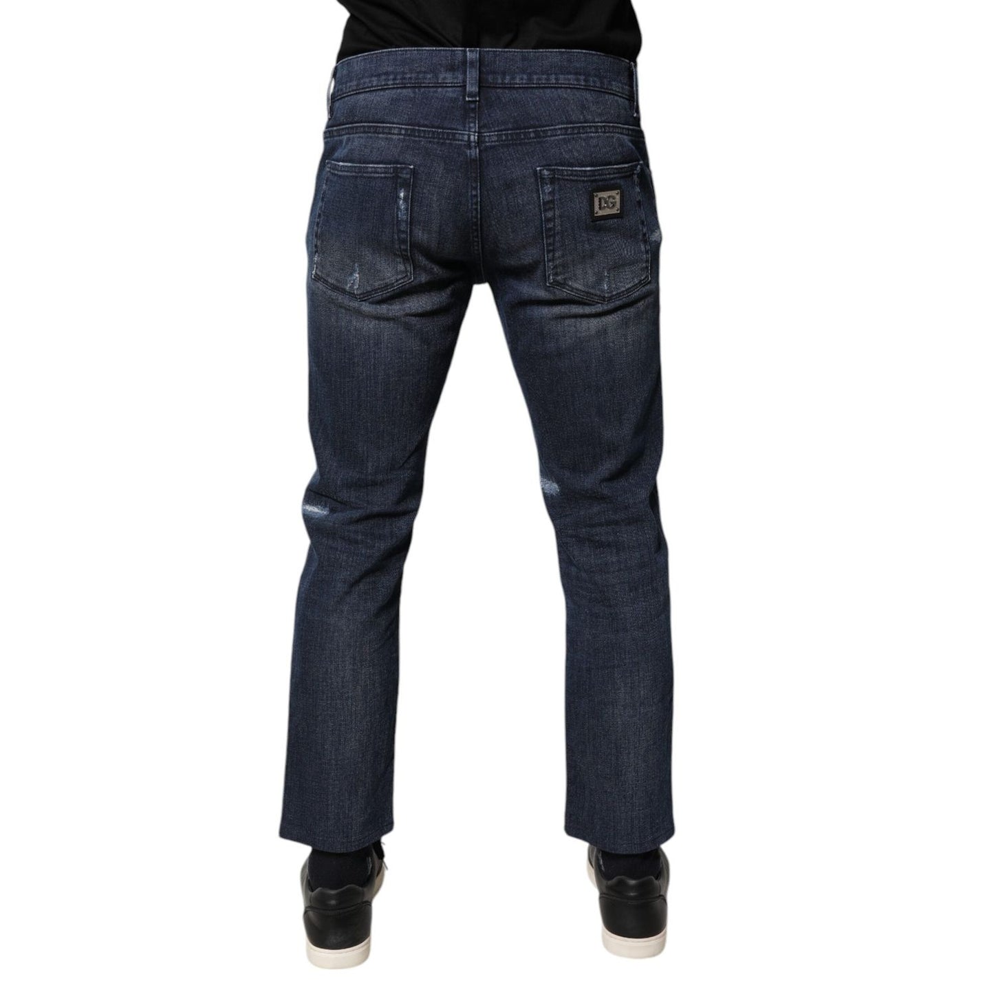 Dolce & Gabbana Blue Cotton Stretch Skinny Men Denim Jeans PAN75874-50