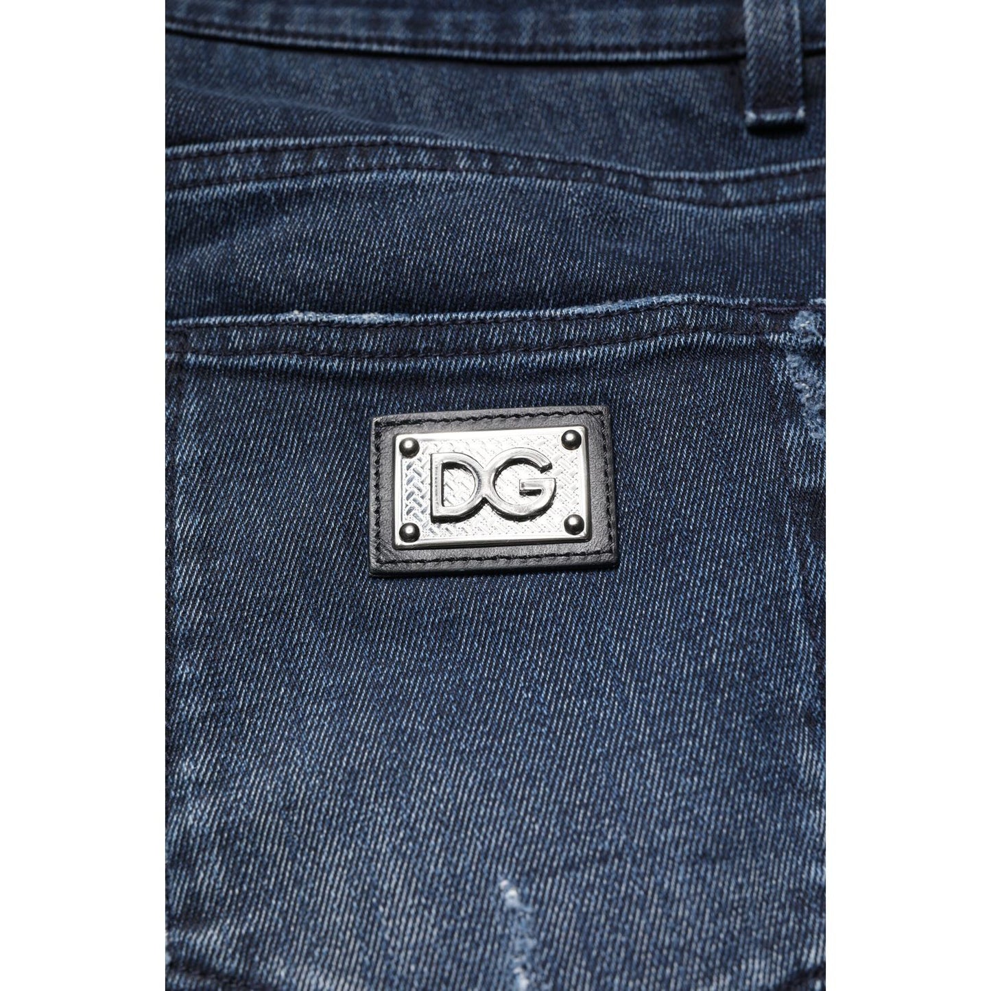 Dolce & Gabbana Blue Cotton Stretch Skinny Men Denim Jeans PAN75874-50