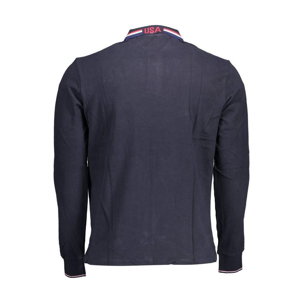 U.S. POLO ASSN. Blue Cotton Men Polo Shirt US-16930-XXL