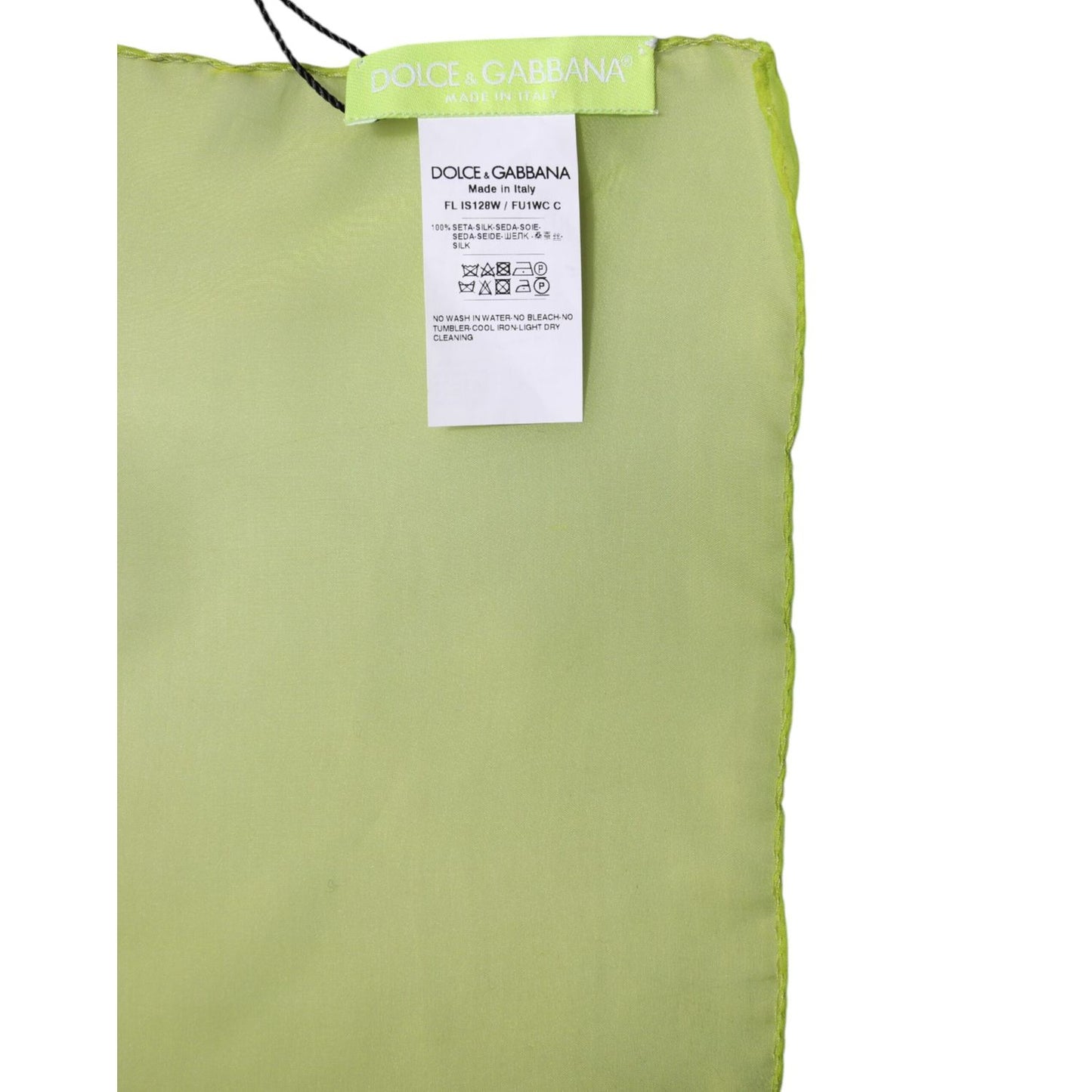 Dolce & Gabbana Green Silk Rectangle Wrap Shawl Neck Warmer Scarf Dolce & Gabbana