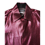 Dolce & Gabbana Metallic Red Cotton GOLD Dress Formal Shirt TSH86348-38