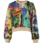 Dolce & Gabbana Multicolor Print Cotton Pullover Sweater TSH878506-40