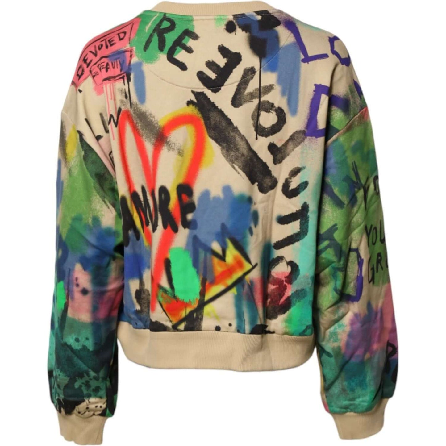 Dolce & Gabbana Multicolor Print Cotton Pullover Sweater TSH878506-40