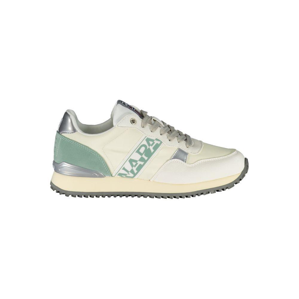 Napapijri Chic White Lace-Up Sports Sneakers with Contrast Detail NA-23090-EU38/US8