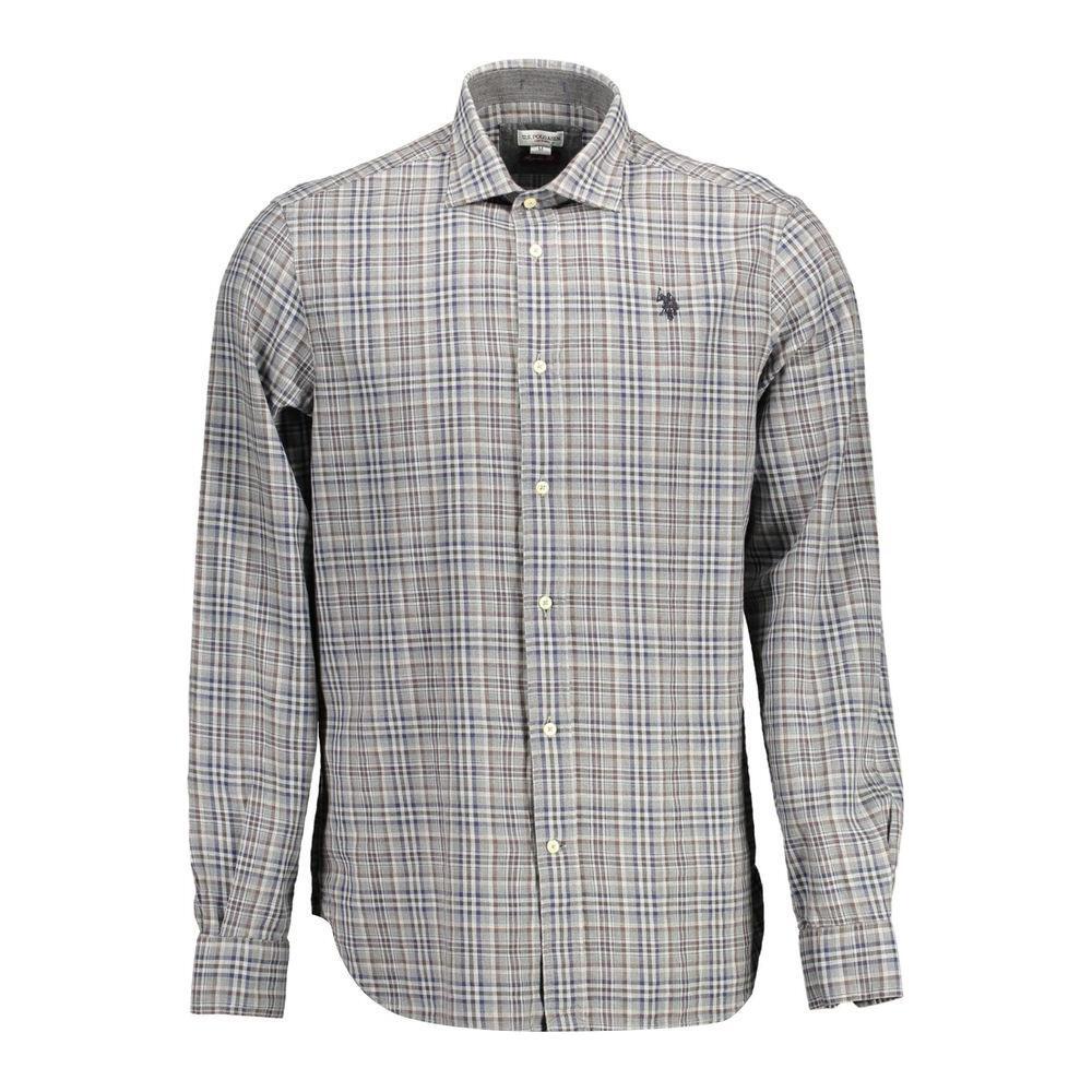 U.S. POLO ASSN. Brown Cotton Men Shirt US-37127-M
