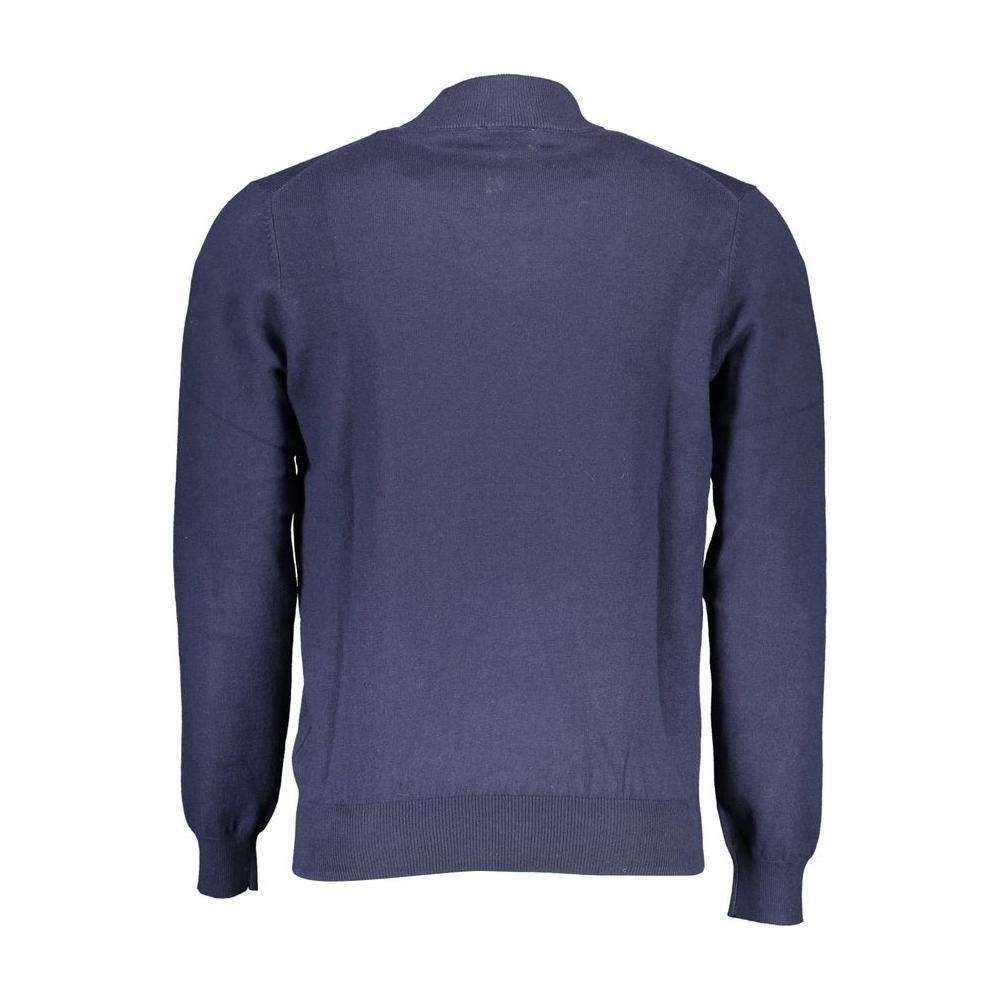 North Sails Blue Cotton Men Sweater NO-16258-XXL