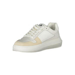 Calvin Klein Elegant White Lace-Up Sneakers with Contrast Detail CA-28516-EU40/US10