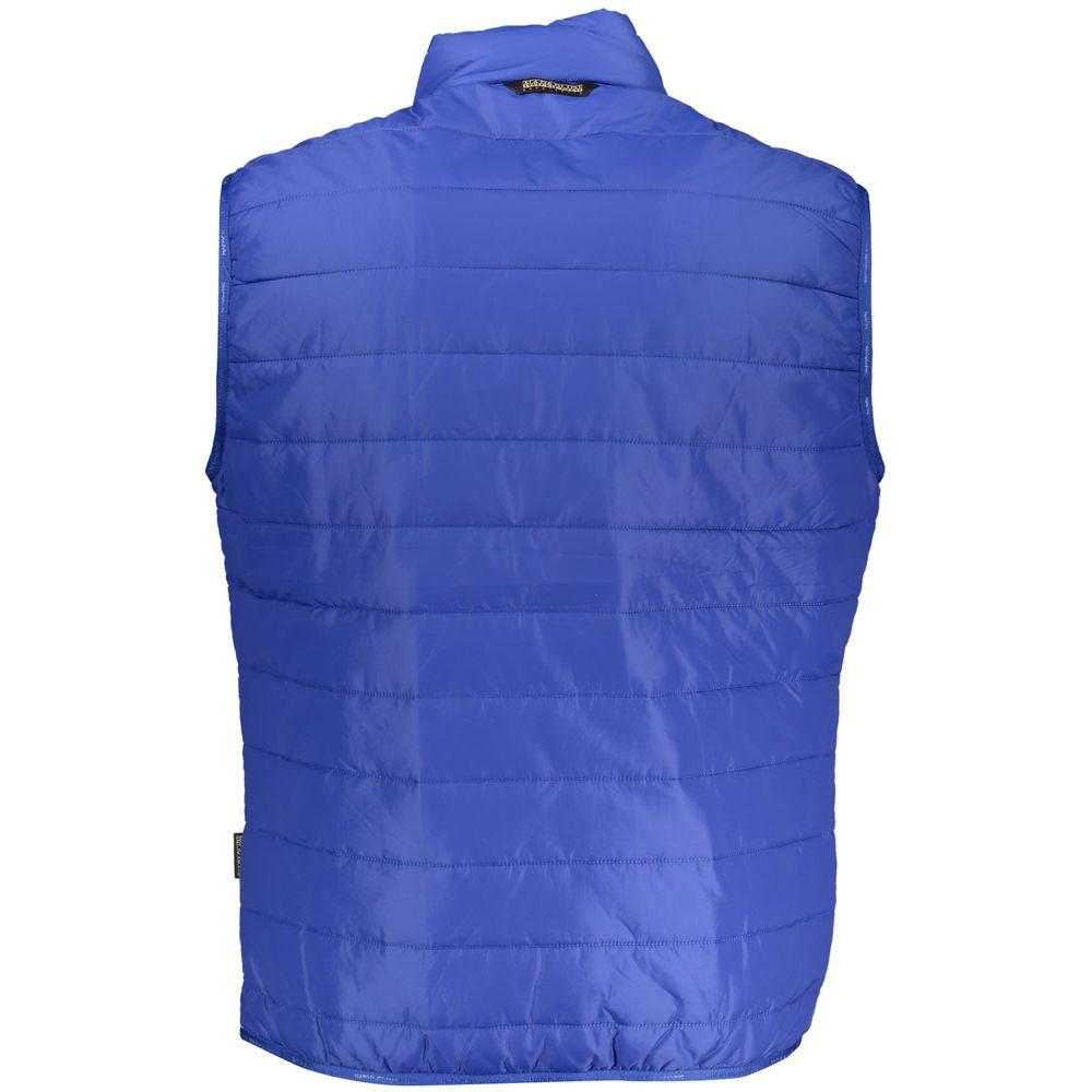 Napapijri Blue Polyester Sleveless Jacket