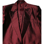 Dolce & Gabbana Bordeaux Silk 2 Piece Single Breasted Suit KOS2325-50