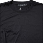 Dolce & Gabbana Dark Blue Silk Crew Neck Men Pullover Sweater TSH90600-44