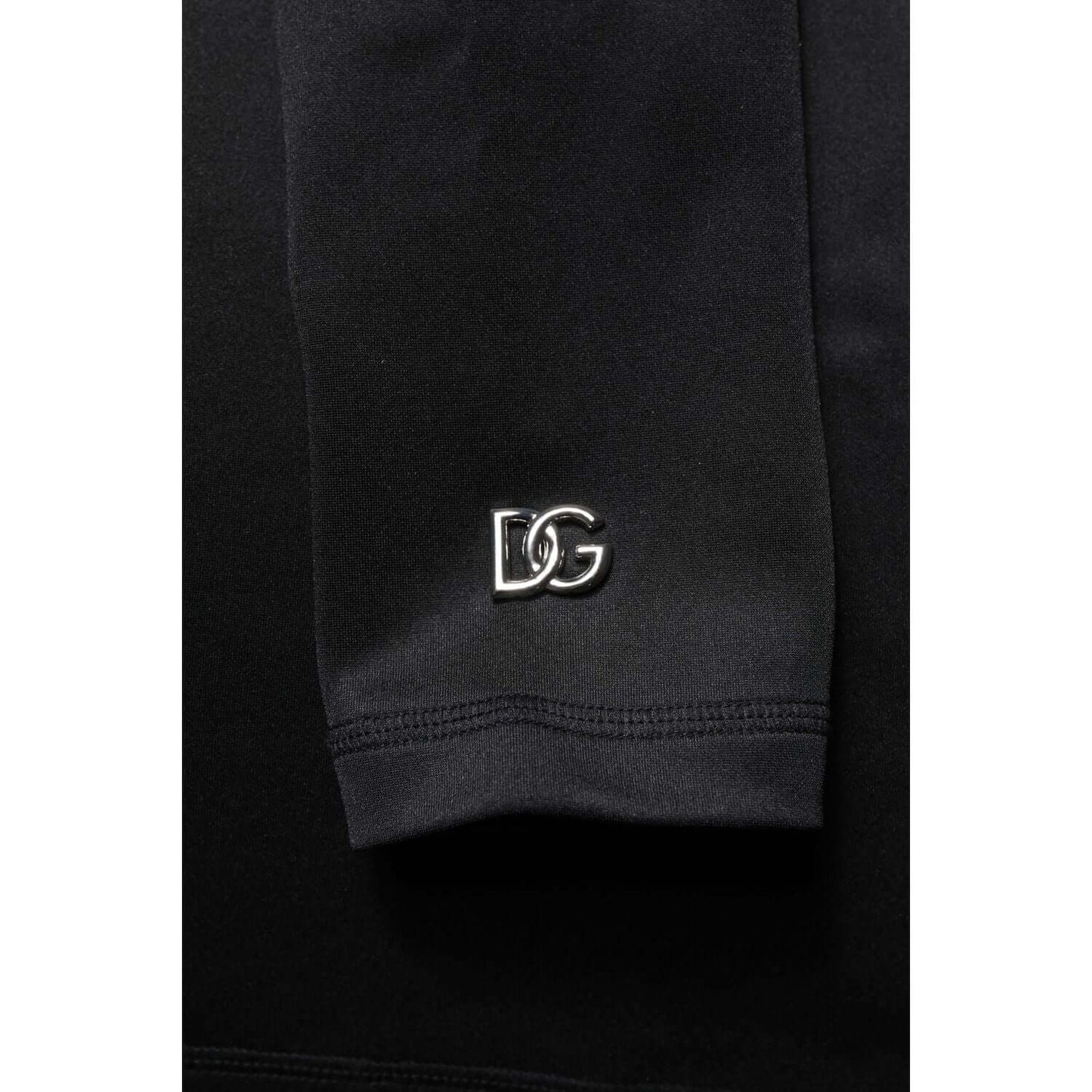 Dolce & Gabbana Black Polyester Turtleneck Pullover Sweater Dolce & Gabbana