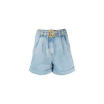 Balmain Blue Cotton Short BA-15449-IT38|XS