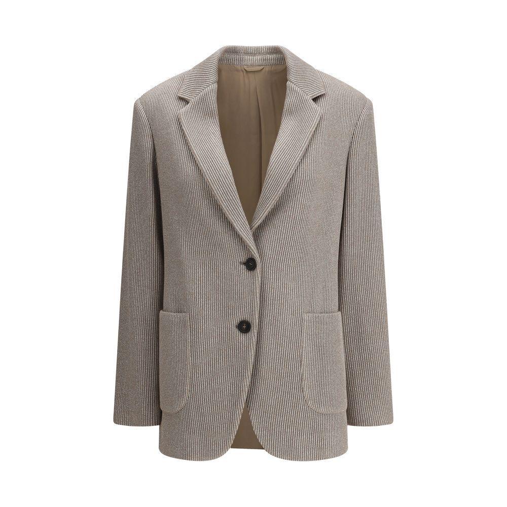 Brunello Cucinelli Ribbed deisgn lurex Jacket BR-M0AZT7511PCXB87-IT40 | M