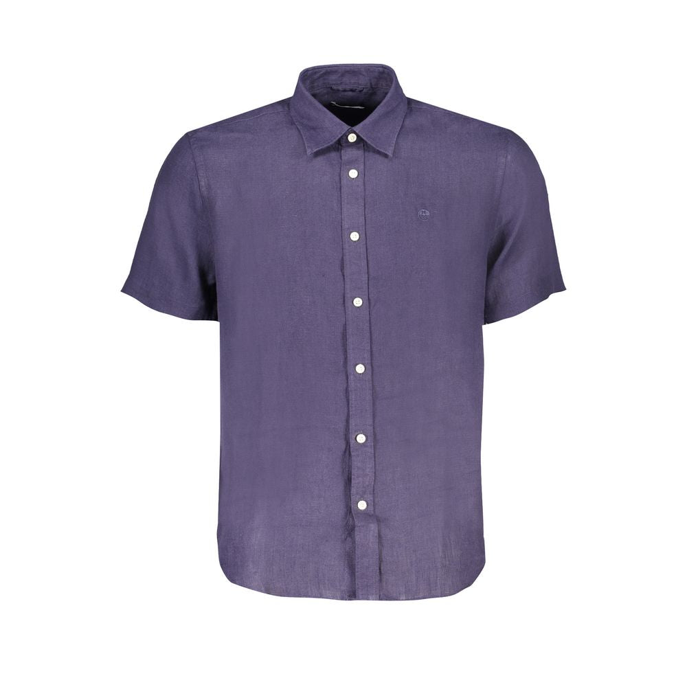 North Sails Blue Linen Shirt NO-29868-M