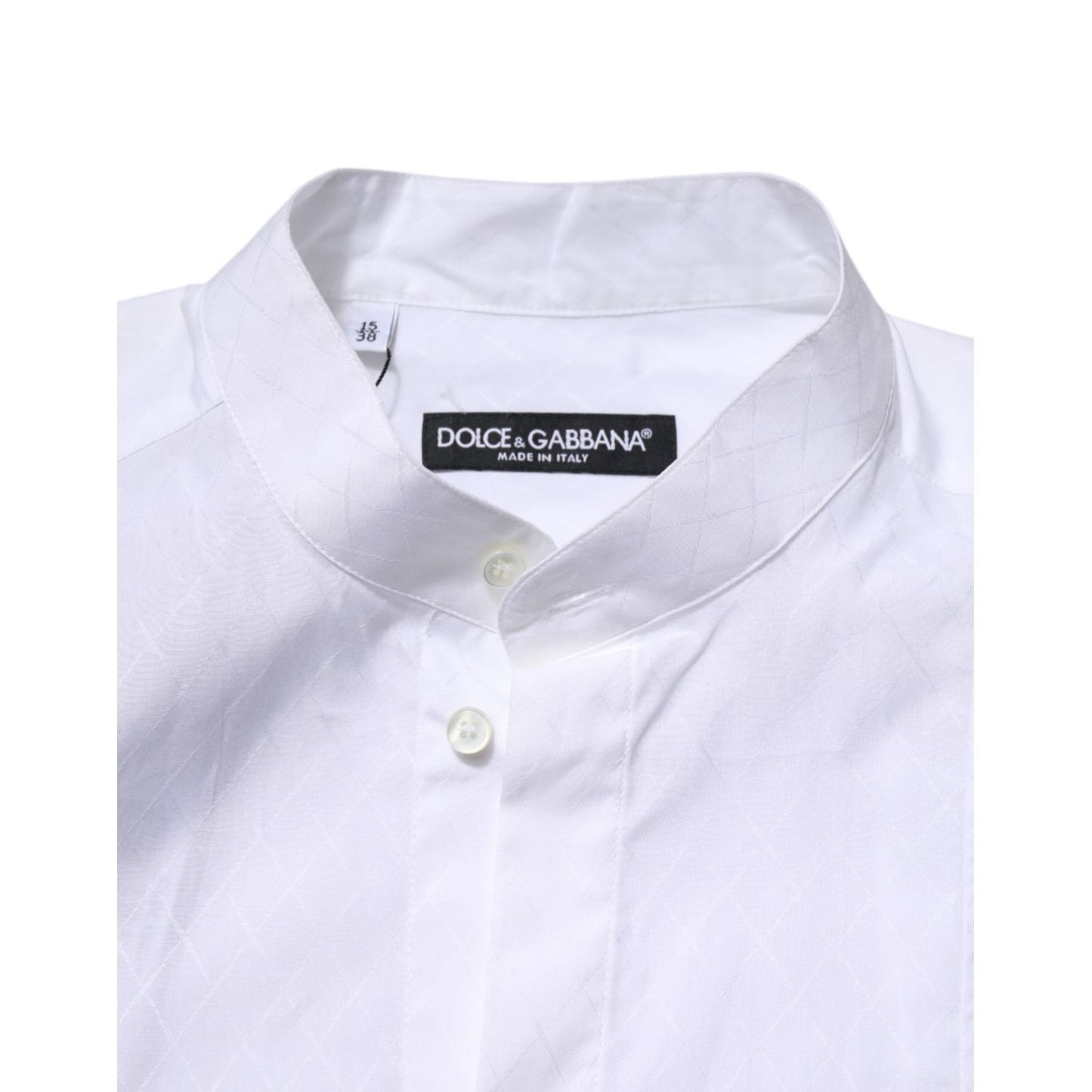 Dolce & Gabbana White Cotton Slim Long Sleeves Formal Shirt Dolce & Gabbana