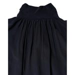Dolce & Gabbana Blue Silk Mock Neck Long Sleeves Blouse Top TSH906731-40