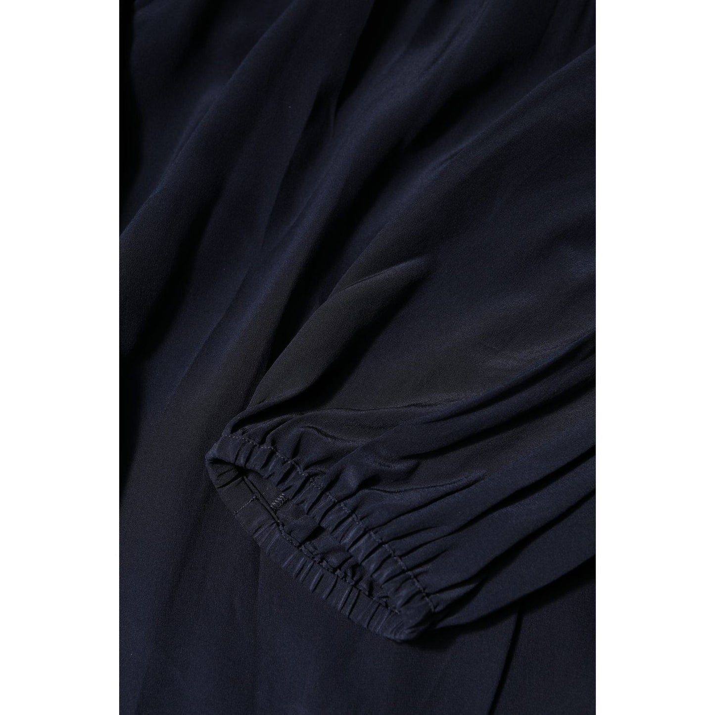 Dolce & Gabbana Blue Silk Mock Neck Long Sleeves Blouse Top TSH906731-40