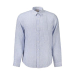 Guess Jeans Blue Linen Men Shirt GU-33445-M