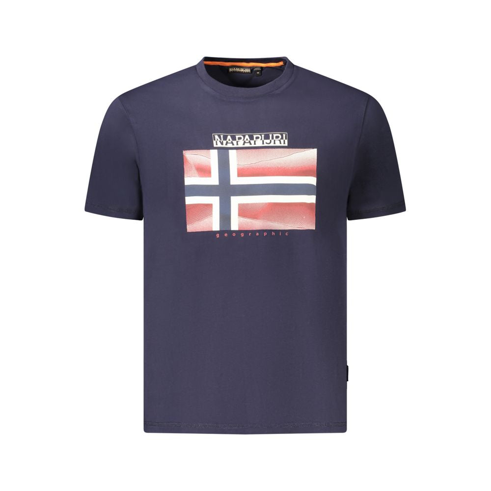 Napapijri Blue Cotton Men T-Shirt NA-35895-S