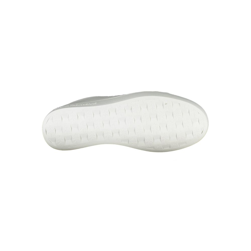 Sole view of Calvin Klein White Leather Women Sneaker showcasing eco-friendly design and craftsmanship.