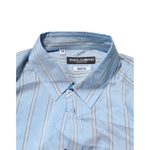 Dolce & Gabbana Blue Striped MARTINI Long Sleeve Dress Shirt TSH906769-39