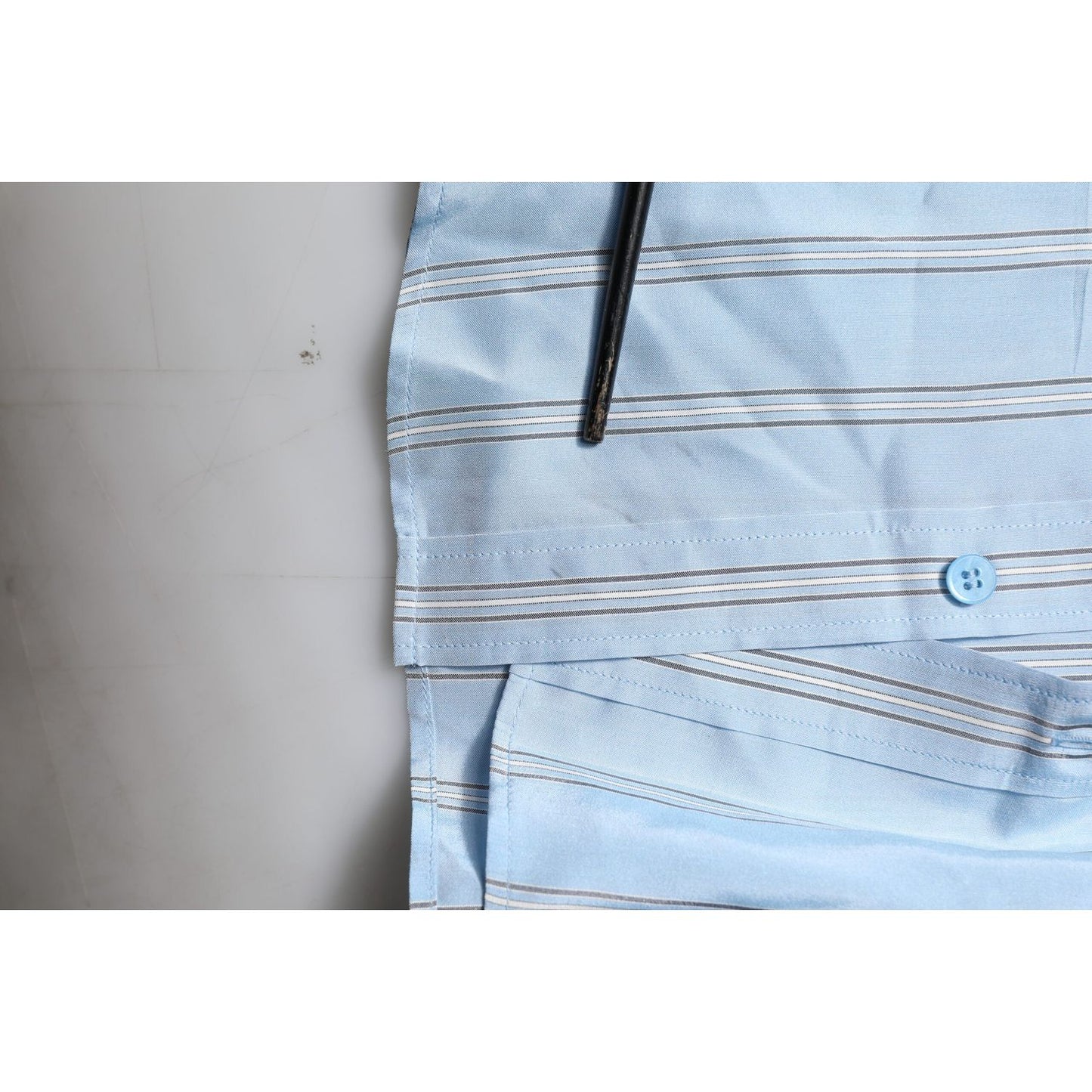 Dolce & Gabbana Blue Striped MARTINI Long Sleeve Dress Shirt TSH906769-39