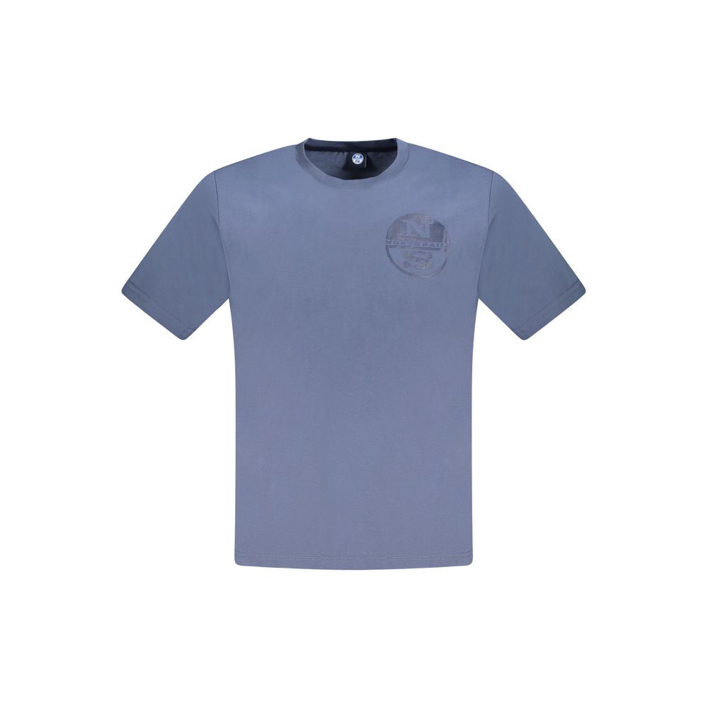 North Sails Blue Cotton Men T-Shirt NO-33762-S